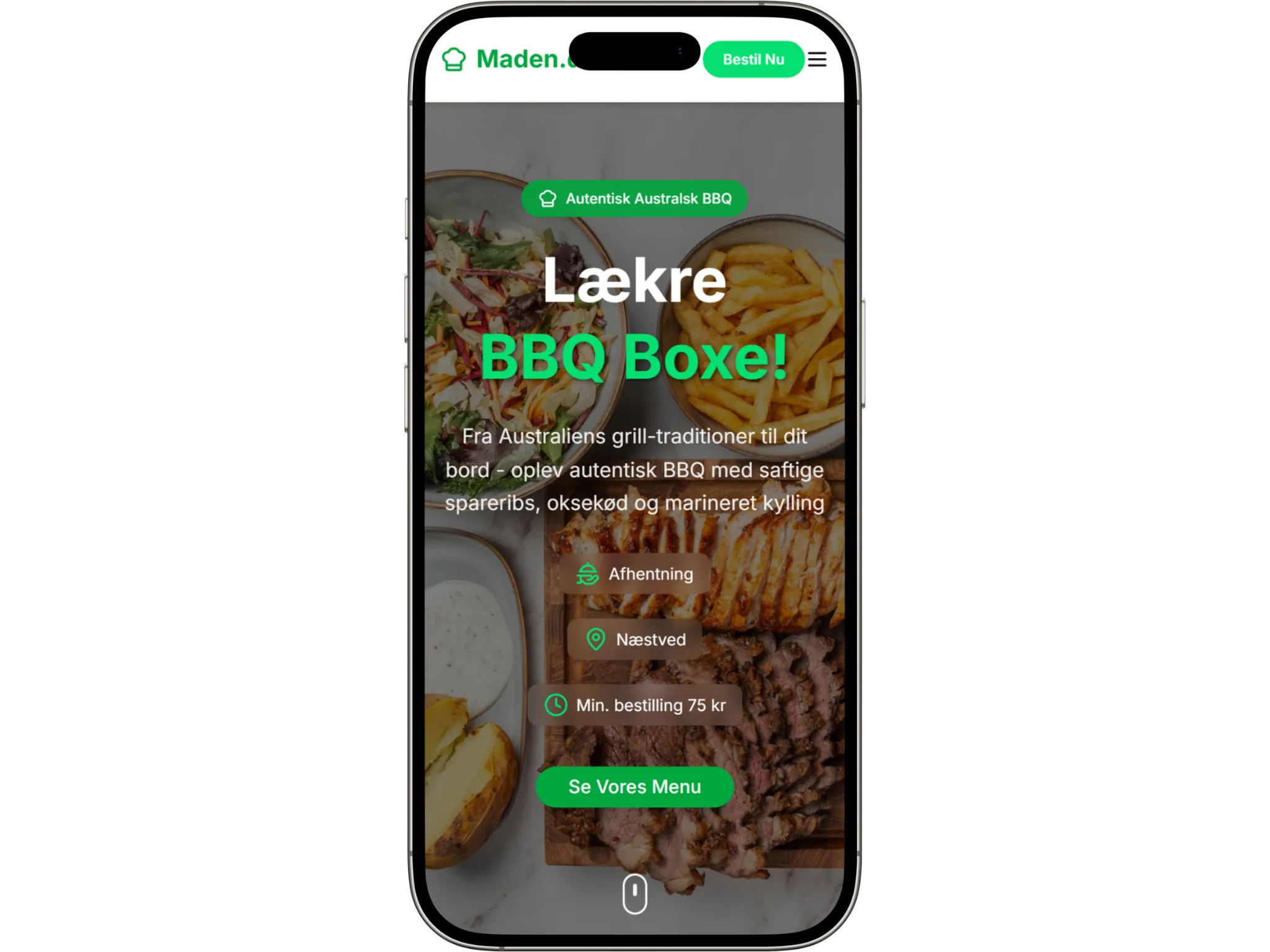 Maden.dk mobile version
