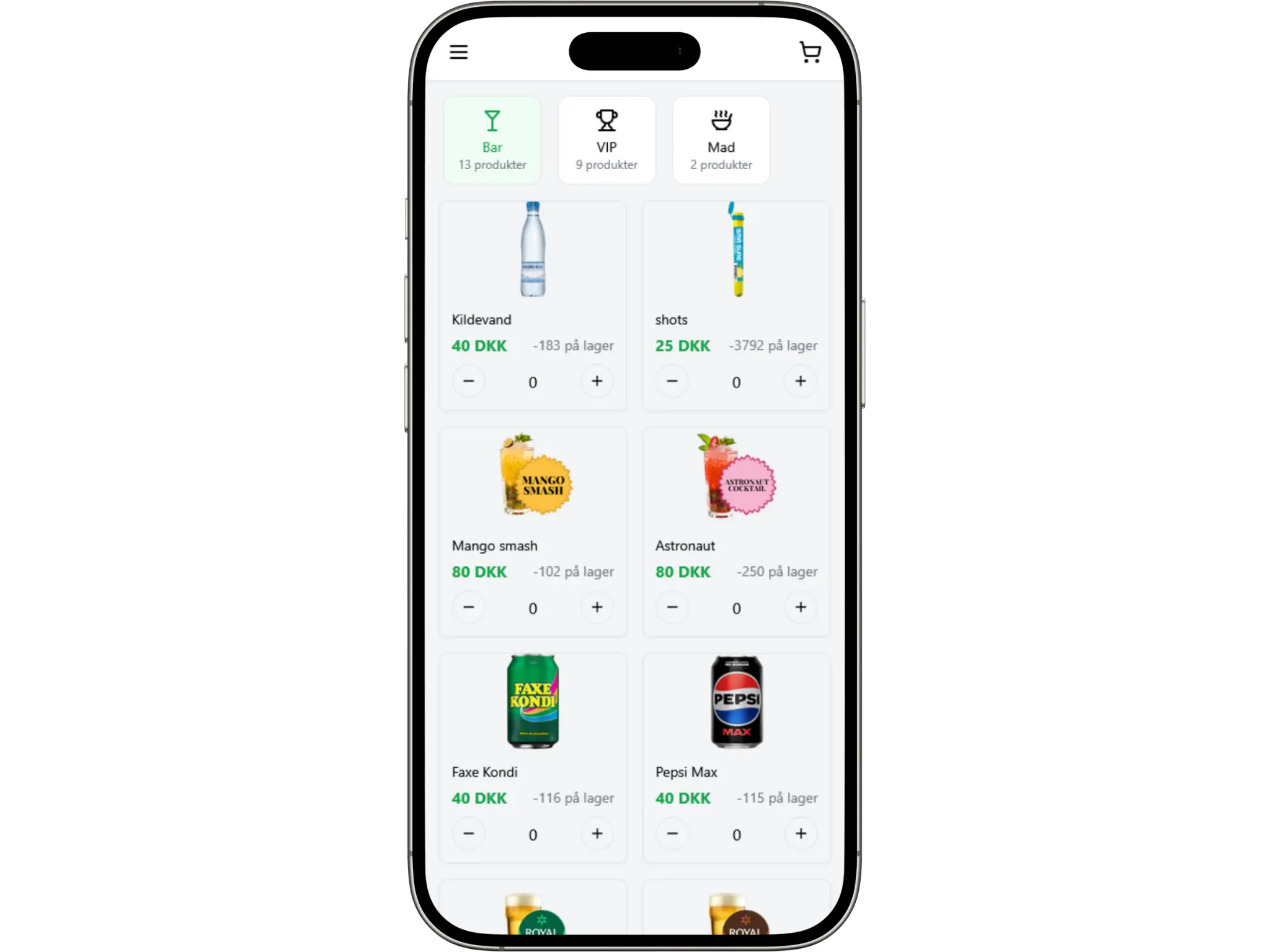 Enterprise POS System mobile version