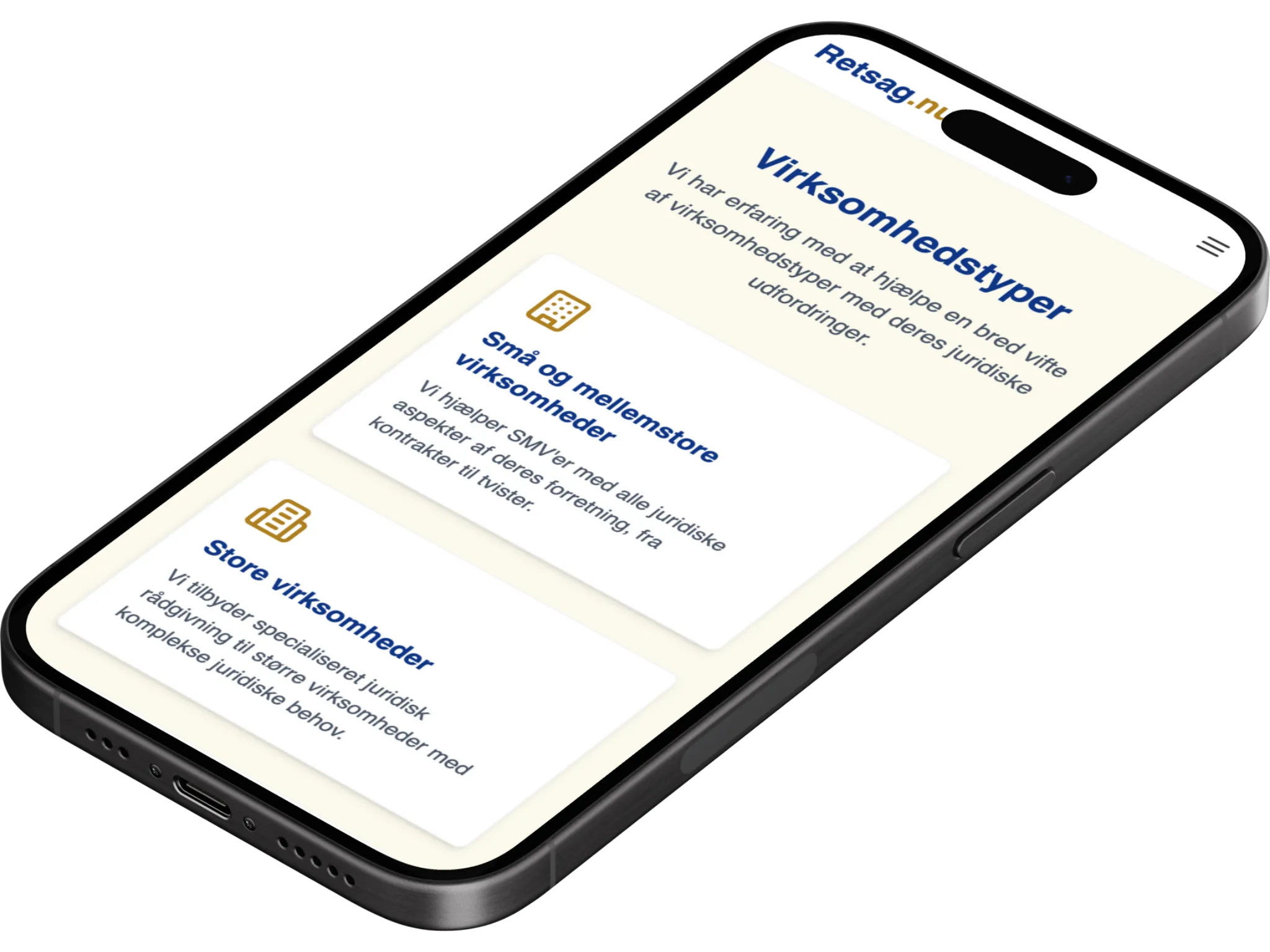 Retsag.dk mobile version 2